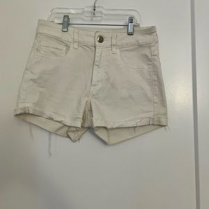 American Eagle White Jean Shorts